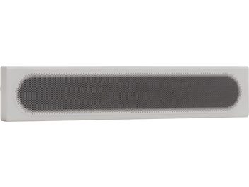 Væghøjttaler Monitor Audio Radius On-Wall 4G satin hvid, aflangt horisontalt format med perforeret frontgitter