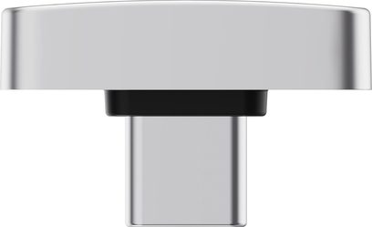 Trasmettitore wireless Questyle QCC Dongle compatto USB-C in metallo argento vista frontale