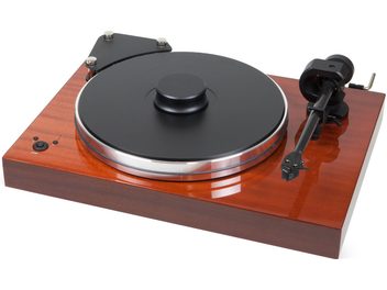 Gramofon Pro-Ject X-tension 9 Evolution SuperPack, mahoniowa obudowa, czarna tarcza, ramię tonowe, na podstawie z drewna akacjowego