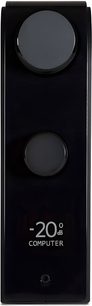 NAD D3045 hi-fi-förstärkare, blank svart plastfront, framifrån, två rattar, display -20 dB, jackuttag