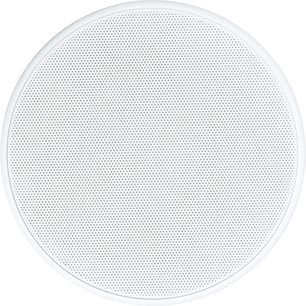 Boxa încorporabilă rotundă albă Elipson IC6ST, grilă metalică perforată, vedere frontală
