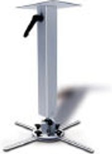 Support de plafond pour vidéo-projecteur Mediastar Ceiling mount 40-70 cm en métal gris clair, vue de face en contre-plongée