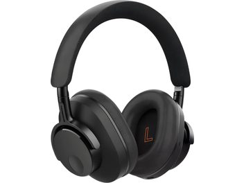 Cambridge Audio Melomania P100 SE fekete, körülzáró fejhallgató, matt műanyag és műbőr párnákkal, bal oldali háromnegyedes nézet