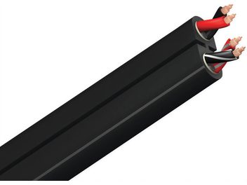 Cavo audio nero Audioquest Rocket 11, guaina opaca liscia, 4 conduttori in rame rosso vivo, sfondo bianco