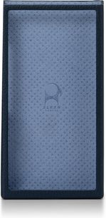 Astell&Kern PD20 navy blue case, front view, rectangular shape with textured central panel featuring a subtle pattern