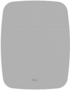 Klipsch PSM-800-T witte buitenluidspreker, vooraanzicht met groot geperforeerd rooster