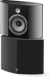 Focal Chorus SR700 sort højttaler, set forfra, med mellemtone- og diskantenheder, sort lakeret kabinet