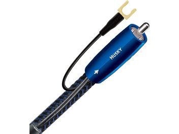 Kabel pro subwoofer Audioquest Husky 72V DBS černý RCA 12M, pozlacené konektory, opletený modro-černý plášť