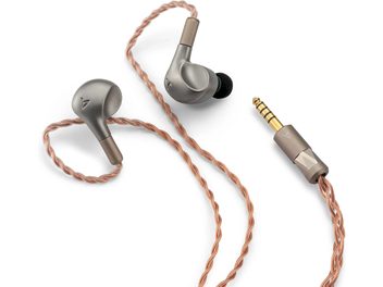Satenasto sivi ušesni čepki Astell&Kern LUNA z bakreno zvitim kablom in pozlačenim jack priključkom