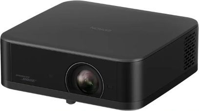 Vidéoprojecteur Epson EF-62B noir compact à angles arrondis avec objectif frontal central et grille latérale