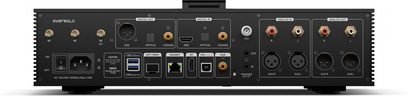 Leitor de áudio em rede EverSolo DMP-A8 Master Edition Gen 2, vista traseira com conexões de áudio e rede