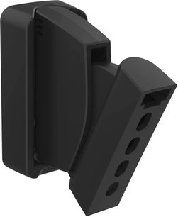 Suporte de parede para coluna Vogel's SWM 3021 preto, com braço articulado e placa inclinada com quatro furos