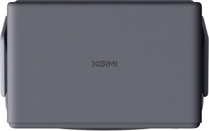 Temno siv projektor XGIMI Horizon 30 Pro, pogled od zgoraj, teksturirana površina in logotip na sredini