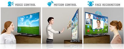 Samsung UE65ES8000-tv med 3 brugergrænseflader til stemmestyring, gesturstyring og ansigtsgenkendelse