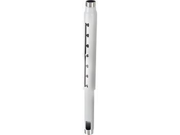 Soporte para proyector Chief CMS-0203, tubo metálico blanco de forma cilíndrica con acabado liso y una fila de orificios de ajuste en el lateral, vista frontal