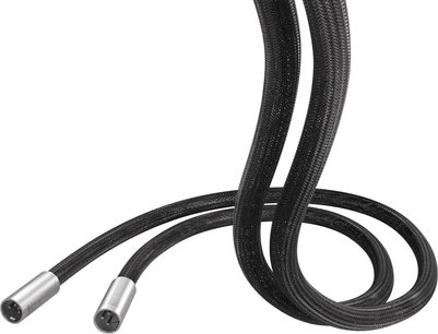 Inakustik Referenz NF-1205 AIR sort flettet XLR-lydkabel med sølvfarvede stik, nærbillede