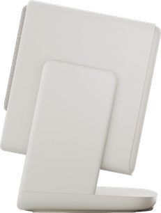 Videoproiettore XGIMI Horizon S Max, vista laterale, corpo rettangolare, colore chiaro, supporto integrato, superficie liscia