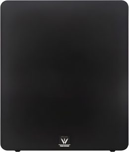 Sort Tonewinner SW-D4000 subwoofer, enkel rektangulær frontplade med afrundede hjørner og centralt logo nederst