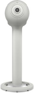 Piede di supporto DEVIALET Tree, finitura Light Pearl, metallo, colonna cilindrica, base anulare, vista frontale