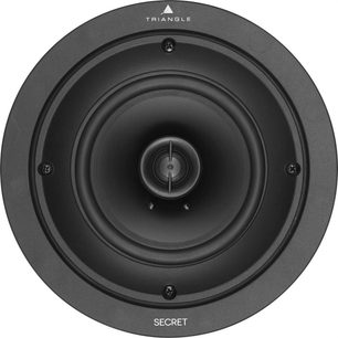 Altavoz empotrable de techo Triangle ICT8, marco gris oscuro, altavoz negro, tweeter central