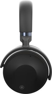 Yamaha YH-E700A sort circumaural hovedtelefon, oval hovedbøjle og ørepuder i mat sort, set fra venstre profil
