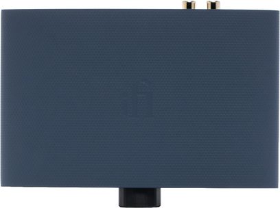Convertitore audio iFi Audio Zen Air DAC 2 blu scuro, scocca con texture con logo iFi e due connettori dorati