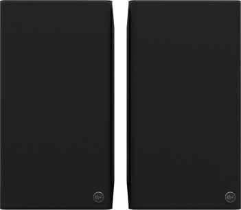 Coppia di diffusori Klipsch The Nines II neri con griglia in tessuto nero vista frontale