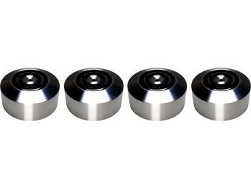 Lot de 4 amortisseurs Franc Audio Accessories Ceramic Disc Hybrid argentés à dessus noir circulaire
