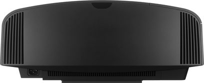 Sony VPL-VW260ES sort videoprojektor set forfra, afrundet rektangulær form, ventilationsriste, centreret objektiv