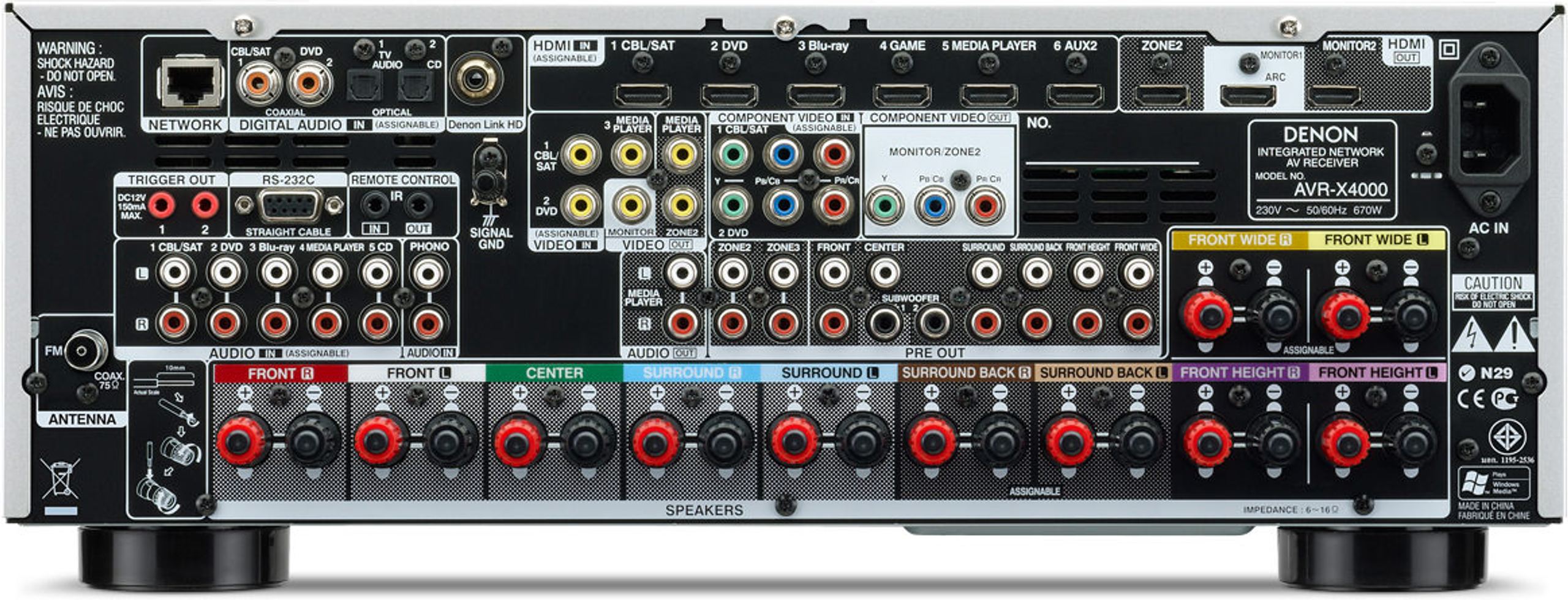 Denon AVR-X4000 black - Home Theater Receiver - HomeCineSolutions