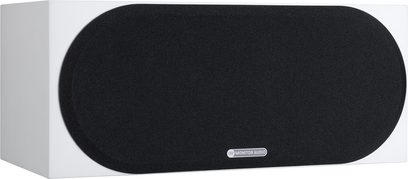 Monitor Audio Silver C250 7G siyah saten merkezi hoparlör, önden görünüm, yatay oval form, siyah ızgara