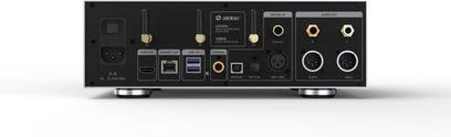 Zidoo Neo S sort multimedie-afspiller, set forfra, HDMI-, USB-, lyd- og videostik på bagsiden