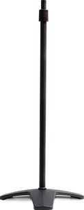 Piedistallo per diffusore Norstone Design Finn Edge nero, tubo metallico verticale su base triangolare, sobrio ed elegante