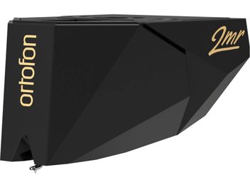 Ortofon 2MR black pickup, sort trekantet, guldfarvet logo, diamantnål, tynde ledninger