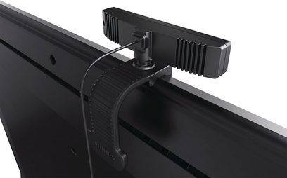 Sort Philips PTA317 soundbar med vægmontering, set ovenfra med højttalere og kontrolknap