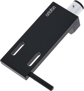 Porta testina Ortofon LH-2000, vista in prospettiva, colore nero, 2 fessure oblunghe, scritta "ortofon" in bianco