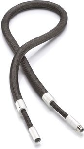Inakustik NF-2405 AIR 1,5m analog XLR-lydkabel, mørk flettet kappe, sølvfarvede cylindriske metalstik