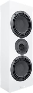 Diffusore da parete Canton GLE 15 S2 bianco opaco, frontale bianco con due altoparlanti per le basse frequenze e tweeter centrale neri