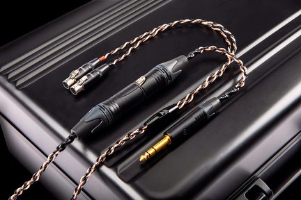 Augstas uzticamības savītā vara audio kabelis, 6,35 mm džeka savienotājs uz dubulto mini XLR, melns