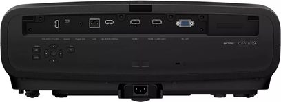 Βιντεοπροβολέας Epson EH-LS9000B μαύρος, οπίσθια όψη, πλαστικό, θύρες HDMI USB LAN VGA RS-232, κουμπιά, υποδοχή τροφοδοσίας