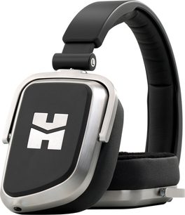 Hifiman Edition S hovedtelefoner i sort og sølv, set fra venstre side, ovale ørekopper, polstret hovedbøjle, hvidt "H"-logo på ørekoppen