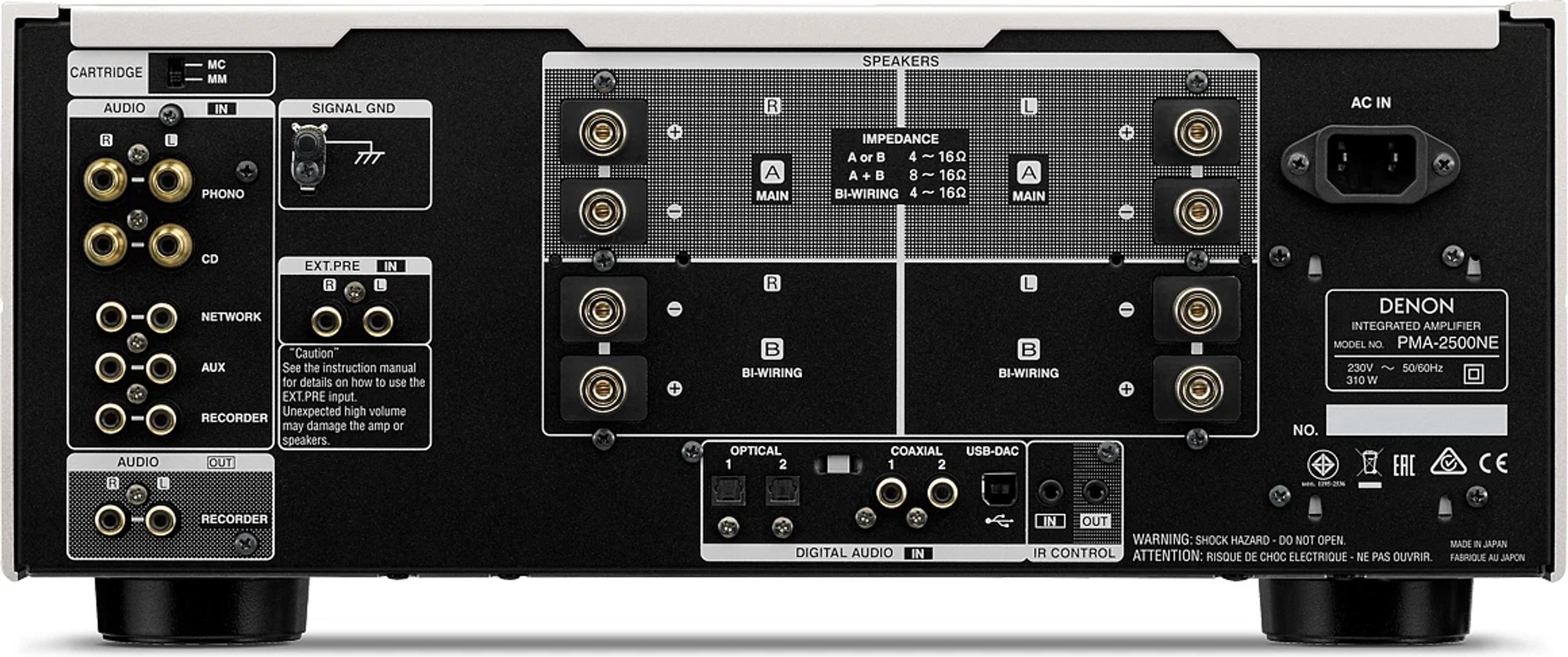 Denon PMA-2500NE silver - Stereo solid-state hi-fi integrated