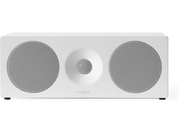 Cassa centrale Tangent Spectrum II XC, cabinet bianco, due griglie metalliche e tweeter centrale, vista frontale