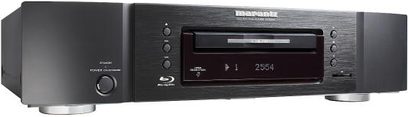 Marantz BD5004 sort 4K Blu-ray-afspiller, frontvisning, frontpanel med display, diskskuffe og kontrolknapper