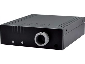 Аудіоконвертер DAC Pathos Converto MK2 чорного кольору, вигляд спереду, прямокутний чорний корпус із перфорованою передньою панеллю та сріблястою обертовою ручкою