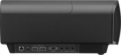 Sony VPL-VW520ES sort videoprojektor, set forfra, rektangulær form der er længere vandret, mat sort farve