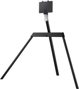 Vægmonteret TV-stander fra Samsung VG-STSM11B/XC i sort metal, set forfra, A-formet konstruktion med rektangulær base og lodret arm