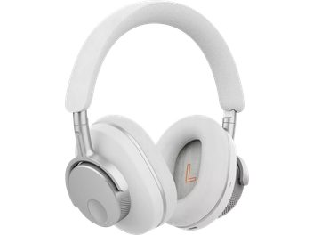 Cambridge Audio Melomania P100 SE hi-fi austiņas baltā krāsā ar tekstila galvas stīpu, baltām austiņu uzlikām un sudrabotām detaļām