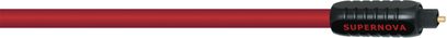 Optický digitální kabel Wireworld Supernova 7 Glass Toslink 1M, černý konektor, červený plášť, pohled shora