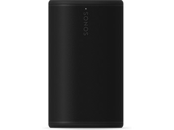 Diffusore Sonos PLAY nero compatto, grande griglia metallica arrotondata, vista frontale